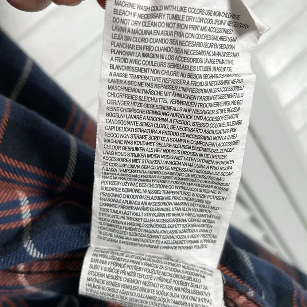 VANS Sycamore Flannel Long Sleeve Shirt, Dress Blue Sequoia, Size Large, Stylish - Picture 12 of 15